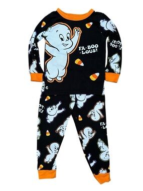 Friendly Ghost Casper Halloween Fa Boo Lous Pajama Set Candy Corn Toddler 4T